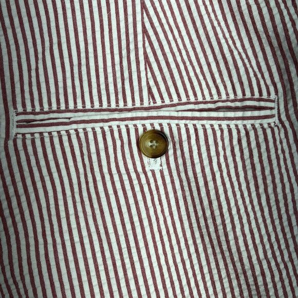 GREG NORMN SHORTS MENS 36 RED SEERSUCKER CHINO GOLFING CLUB RESORT CASUAL COTTON - Picture 3 of 8